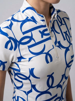 PS of Sweden Vera Printed Short Sleeve Base Layer Sapphire Crush