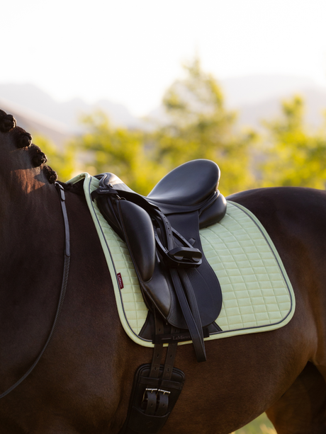 LeMieux Suede Dressage Square Saddle Pad Macaron