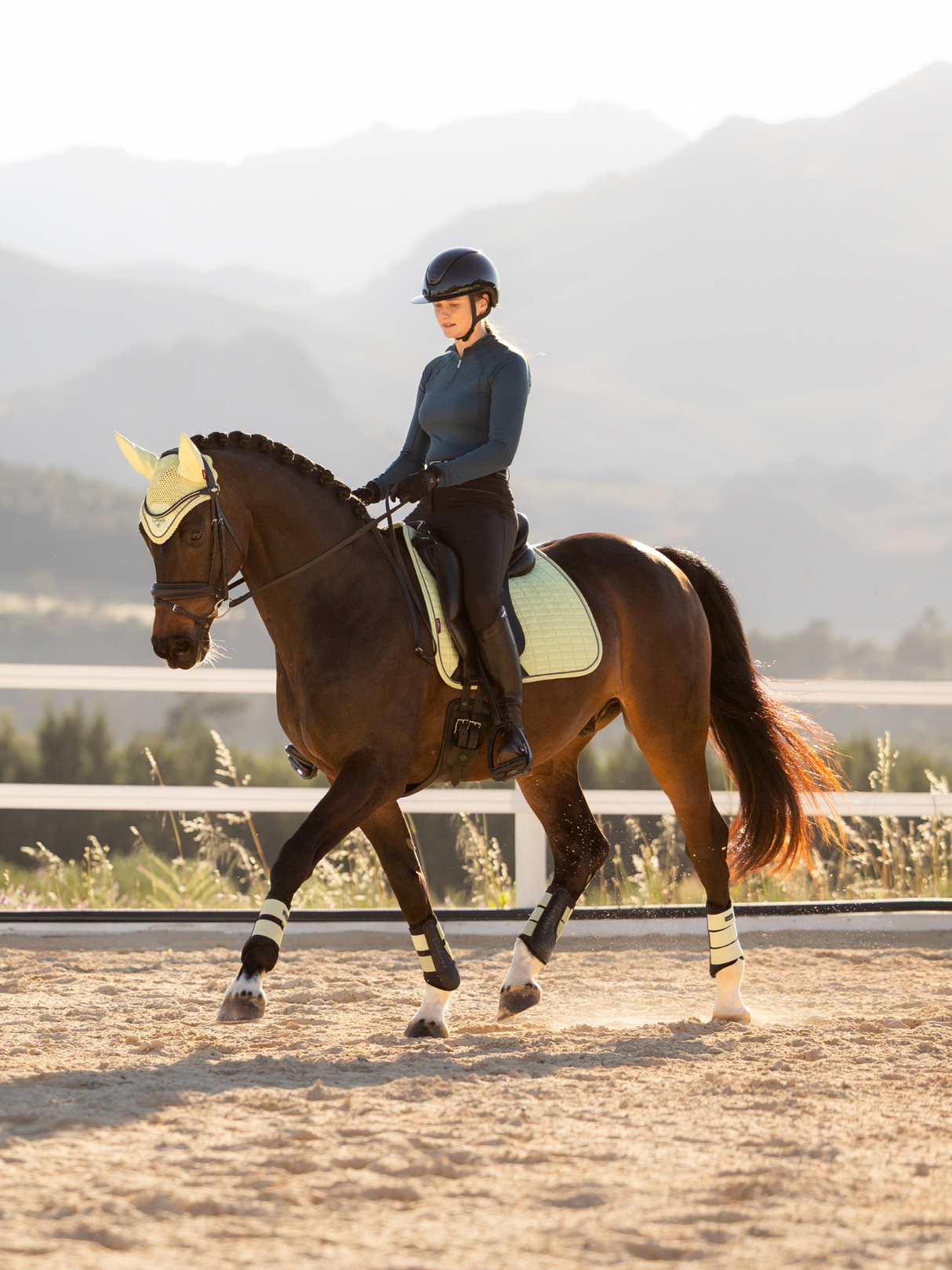 LeMieux Suede Dressage Square Saddle Pad Macaron
