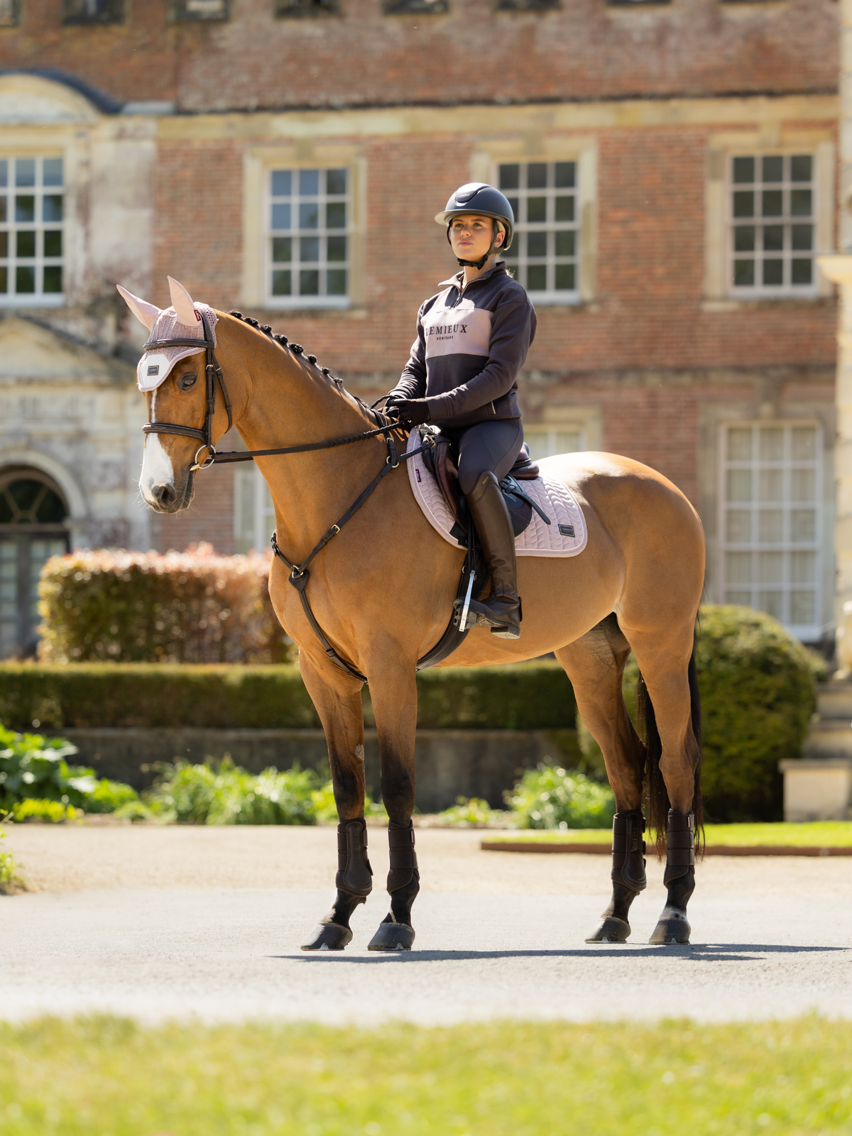 LeMieux Heritage Herringbone Jump Saddle Pad Wild Rose