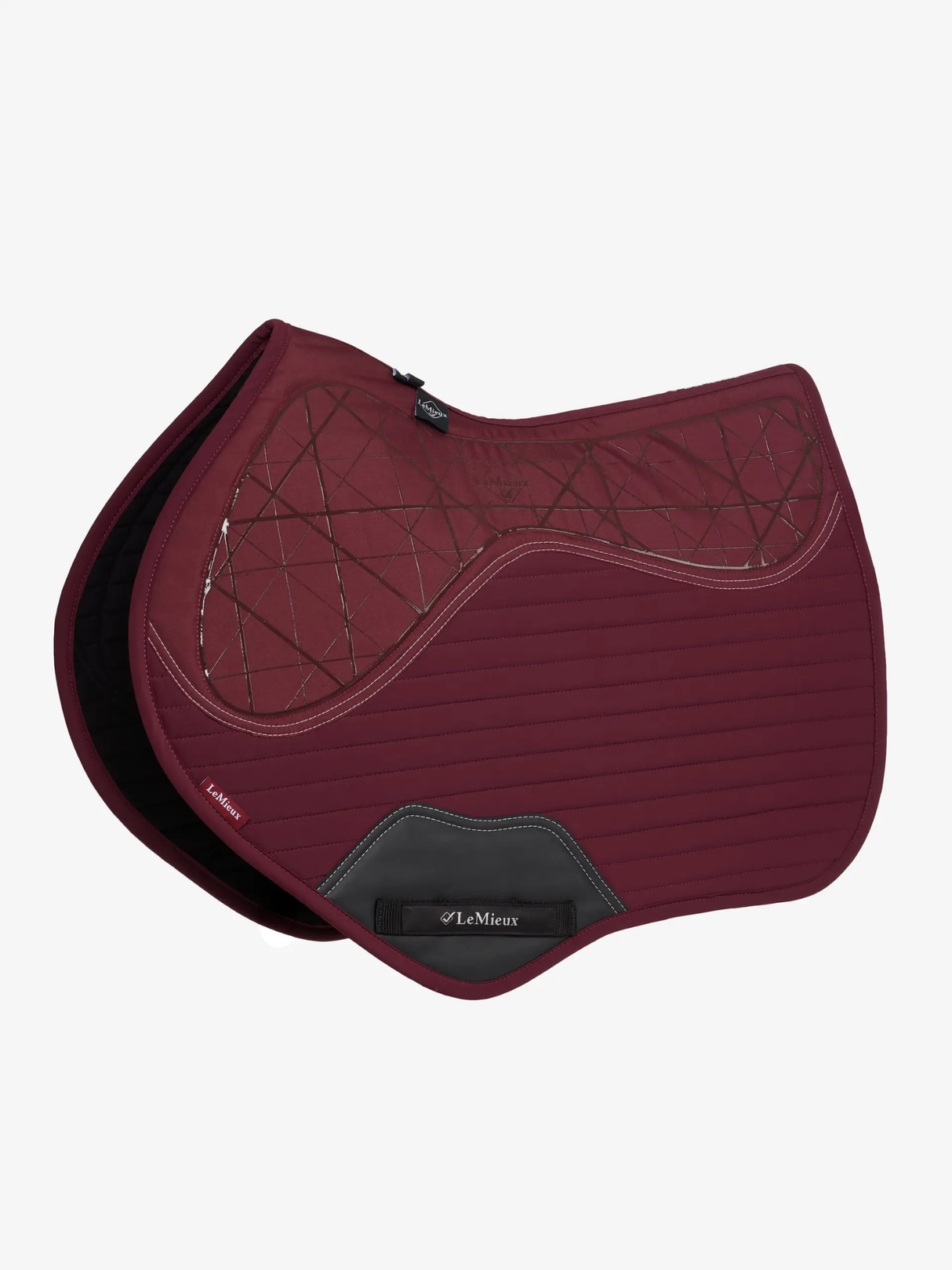 LeMieux Soft Shell Anti Slip Close Contact Jump Saddle Pad Burgundy