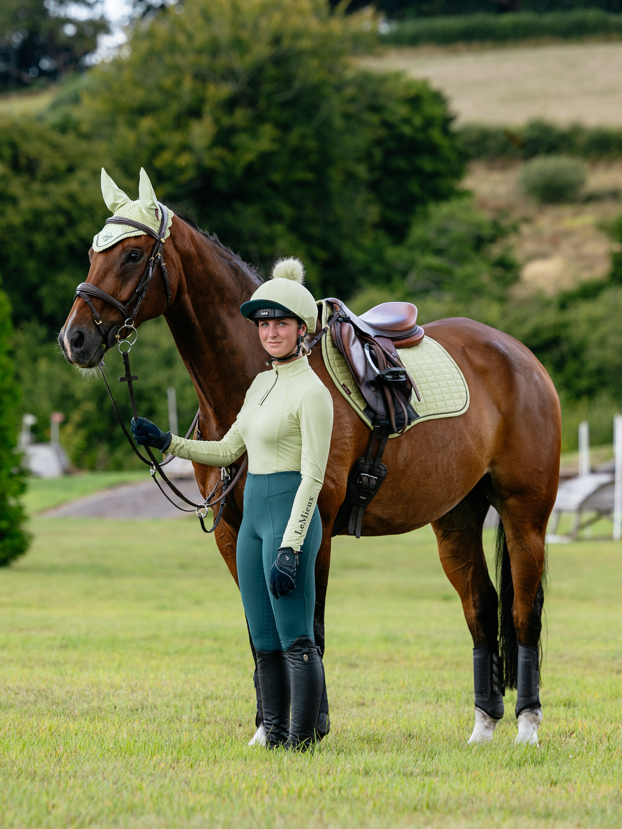 LeMieux Suede Close Contact Jump Saddle Pad Macaron