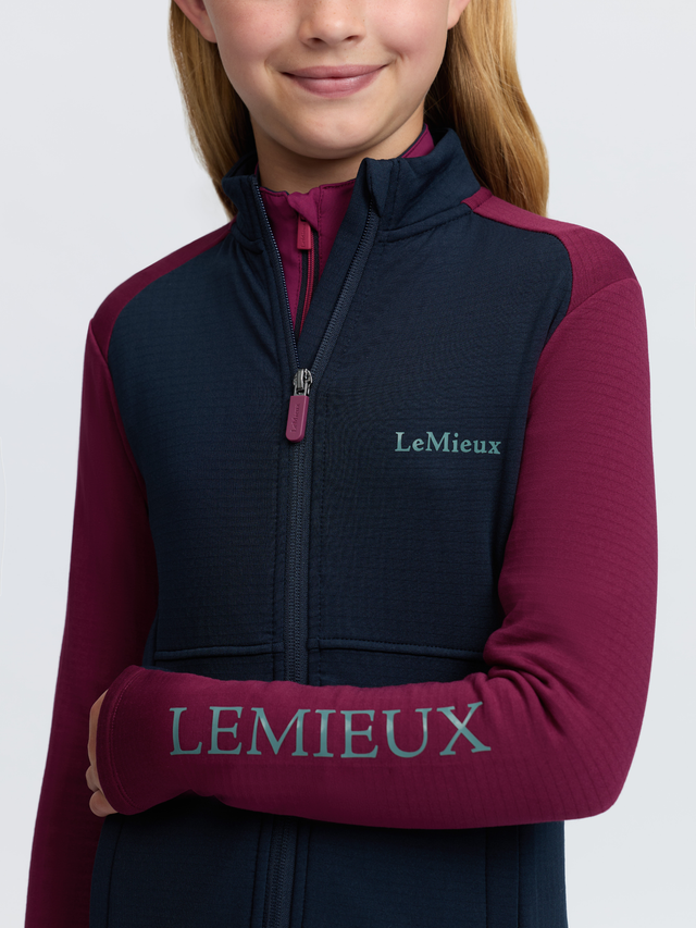 LeMieux Young Rider Bethany Fleece Zip Through Jacket Blackberry