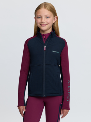LeMieux Young Rider Bethany Fleece Zip Through Jacket Blackberry