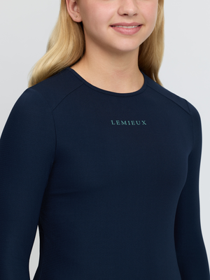 LeMieux Young Rider Hybrid Sports Top Navy