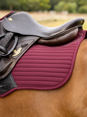 LeMieux Soft Shell Anti Slip Close Contact Jump Saddle Pad Burgundy