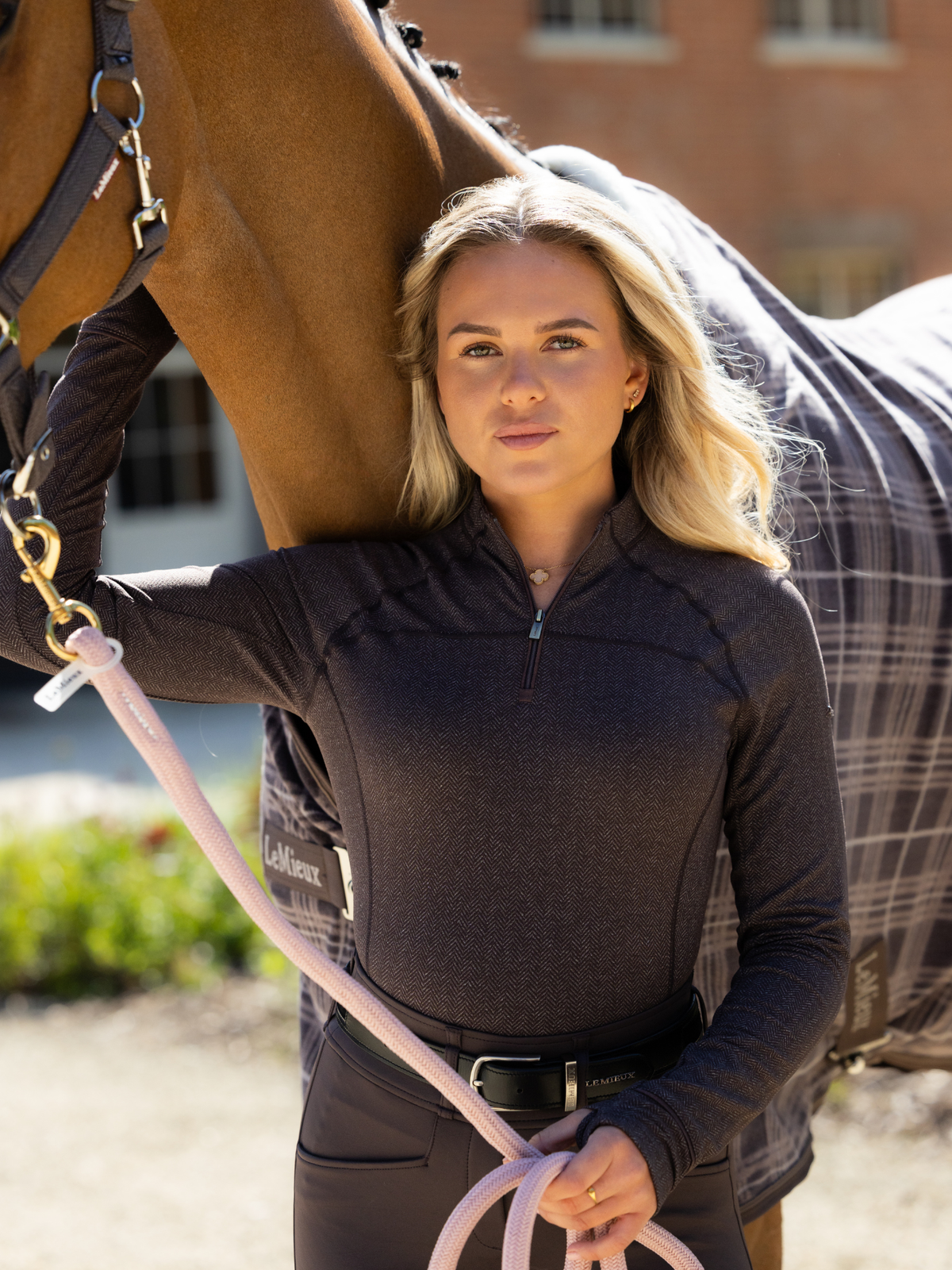 LeMieux Heritage Herringbone Base Layer Cocoa