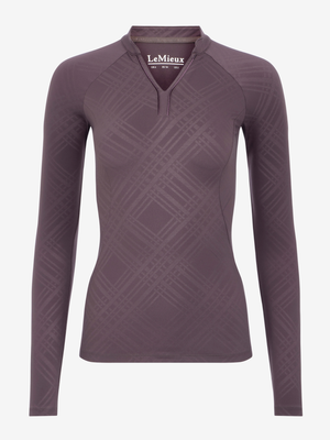 LeMieux Heritage Check Long Sleeve Base Layer Cocoa