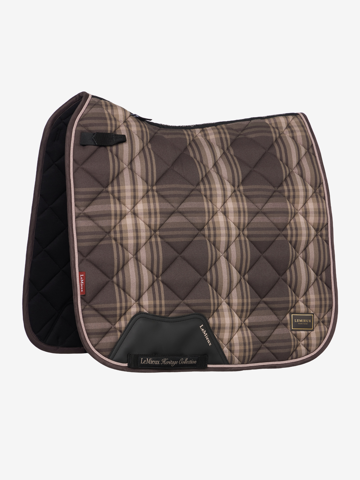 LeMieux Heritage Check Dressage Saddle Pad Cocoa