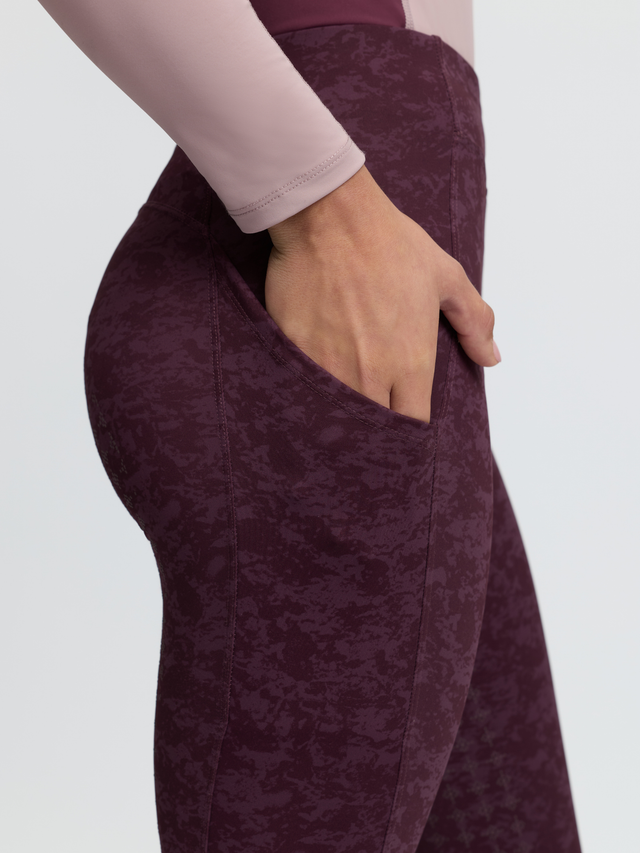 LeMieux Young Rider Orla Pull On Printed Breeches Bramble