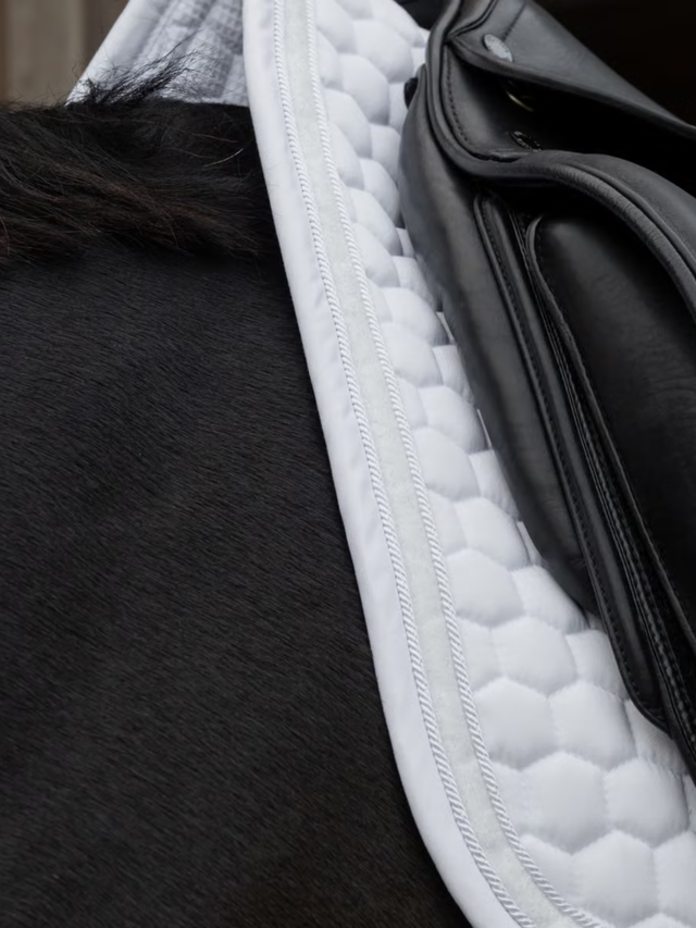 Kentucky Glitter Band Dressage Saddle Pad White