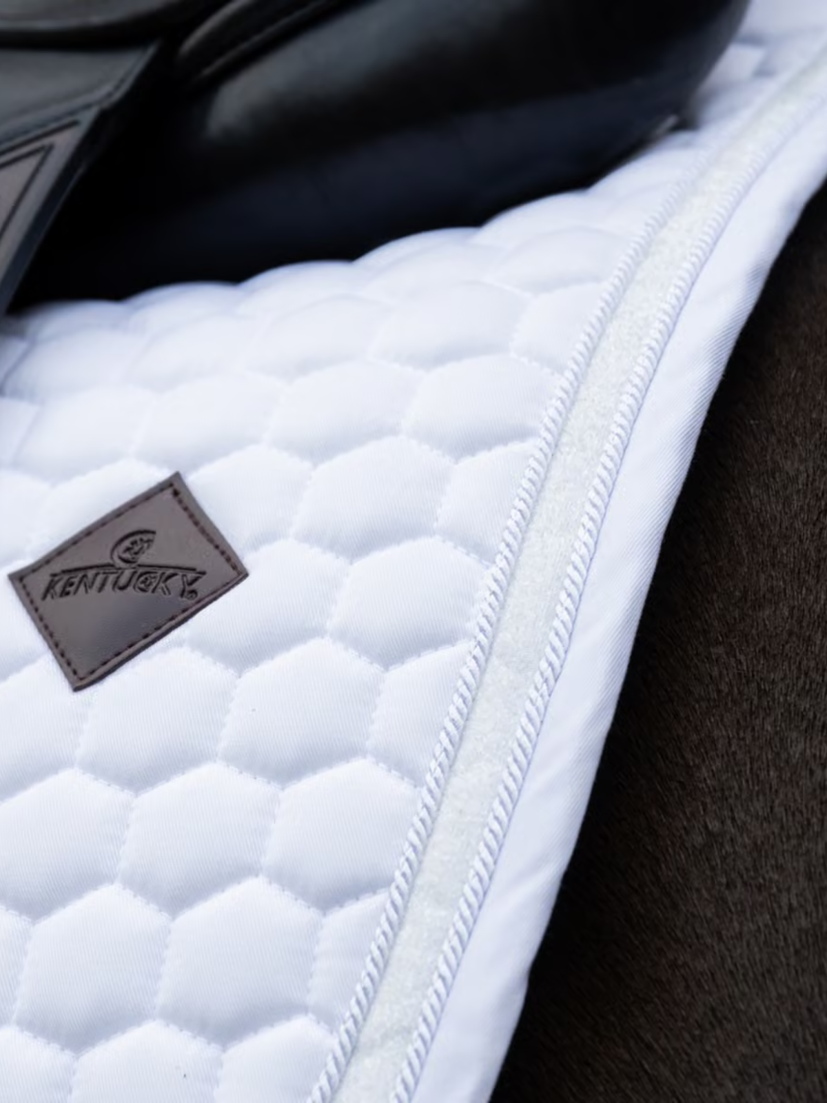 Kentucky Glitter Band Dressage Saddle Pad White