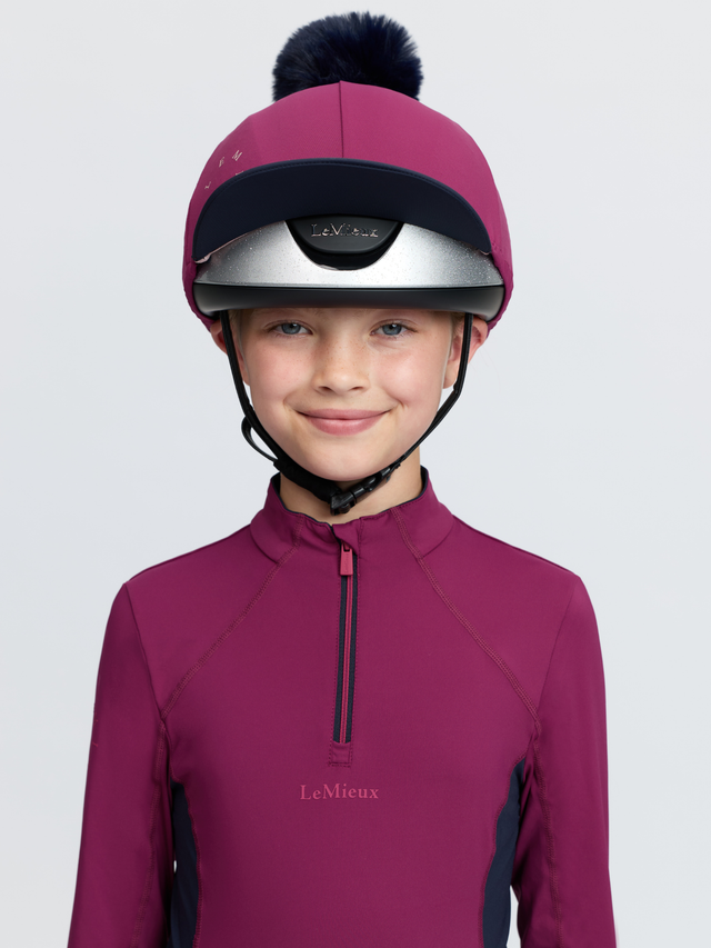 LeMieux Pom Hat Silk Blackberry