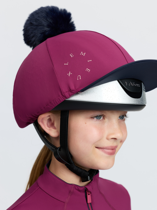 LeMieux Pom Hat Silk Blackberry