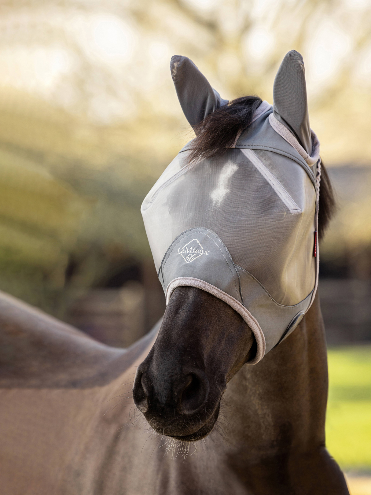 LeMieux ArmourShield Pro Half Fly Mask Grey