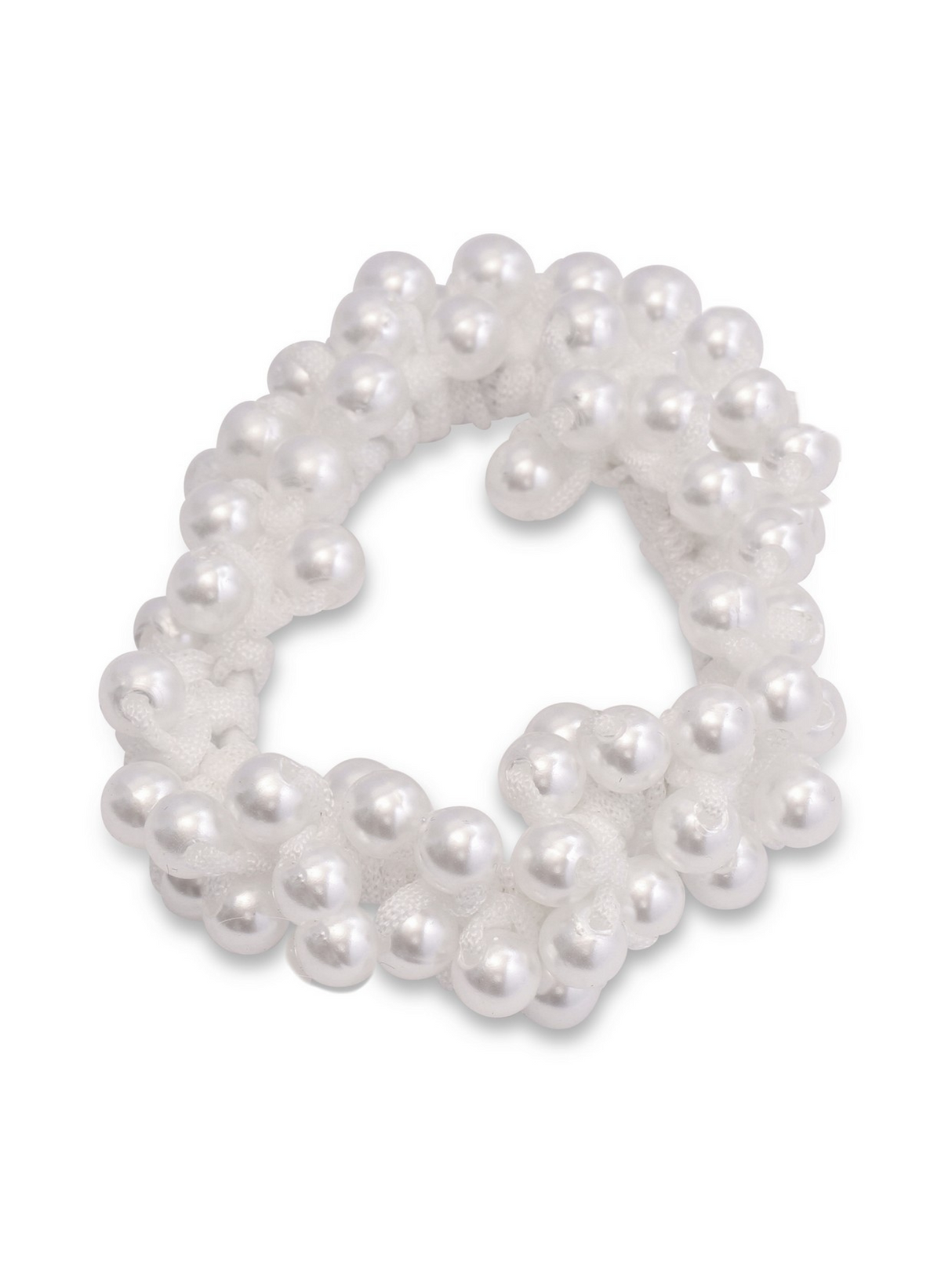 SD Design Pearl Scrunchie White