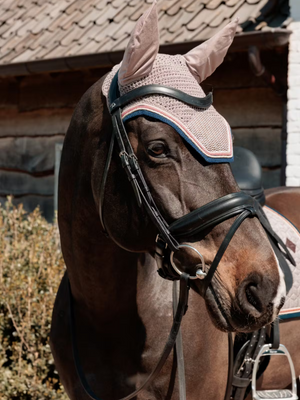 Kentucky Pied-de-Poule Ear Bonnet Bordeaux/Navy