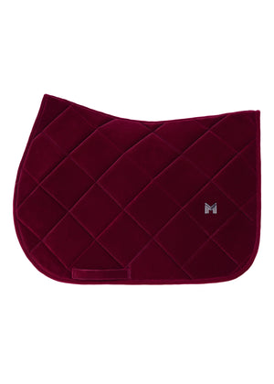 Maximilian Velvet Jump Saddle Pad Ruby