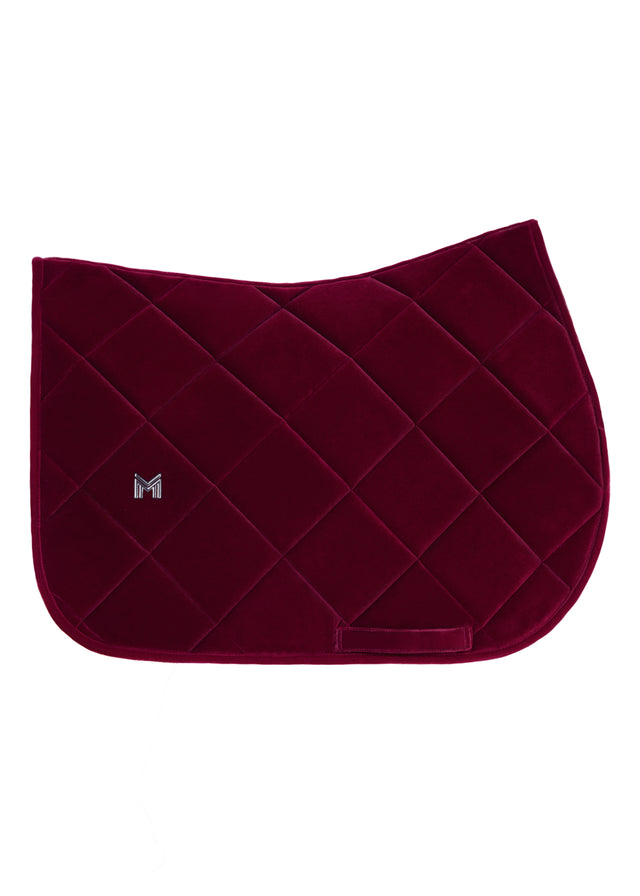 Maximilian Velvet Jump Saddle Pad Ruby