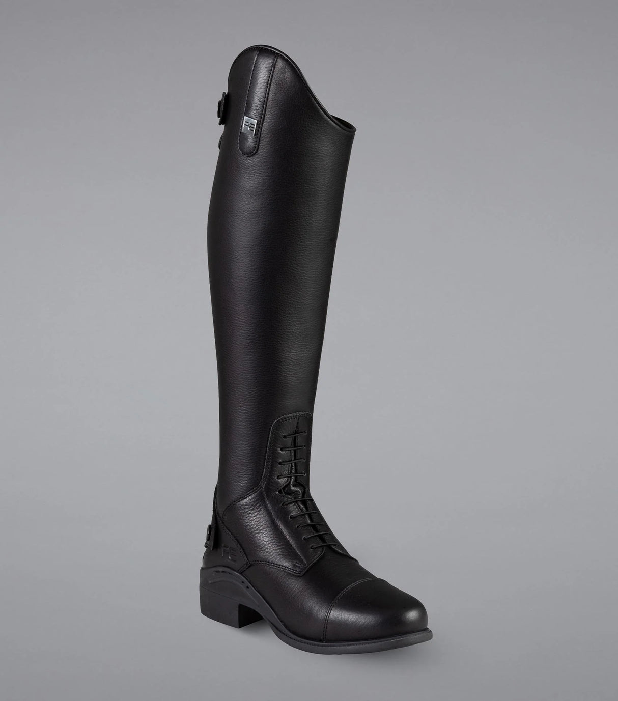 Premier Equine Maurizia Ladies Lace Front Tall Black Leather Riding Boots