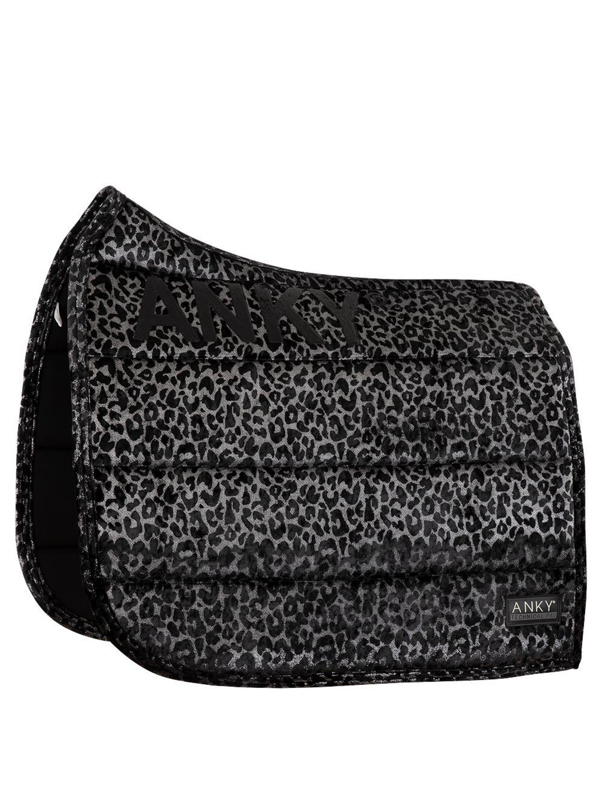 ANKY Limited Edition Leopard Print Dressage Saddle Pad Silver