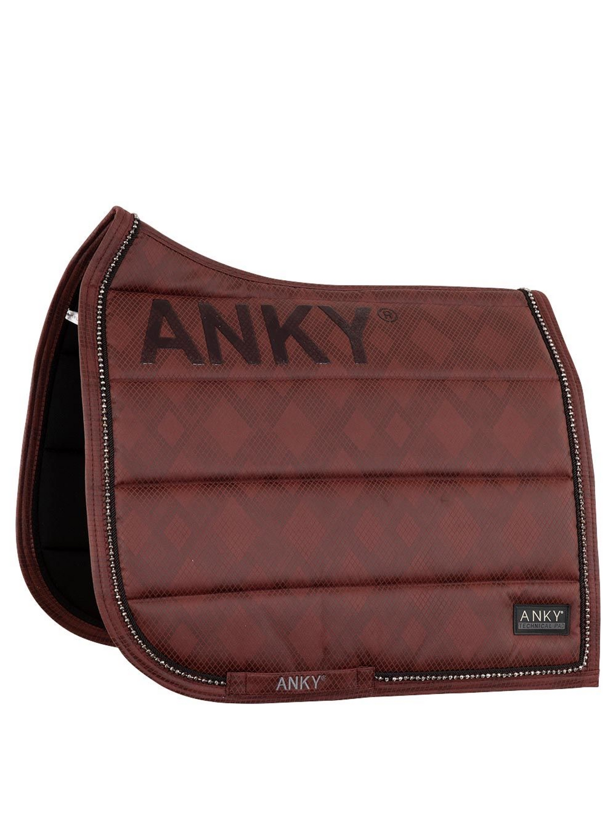 ANKY Limited Edition Check Pearl Dressage Saddle Pad Garnet Red