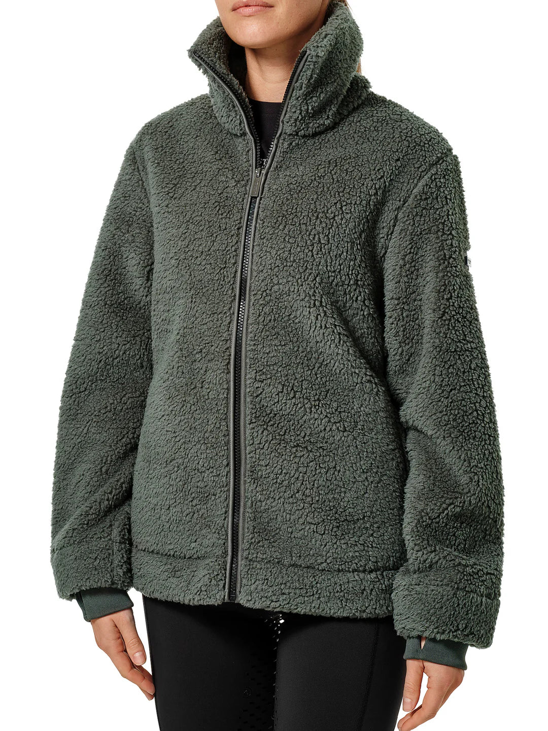 Equestrian Stockholm Teddy Fleece Jacket Avenue Green