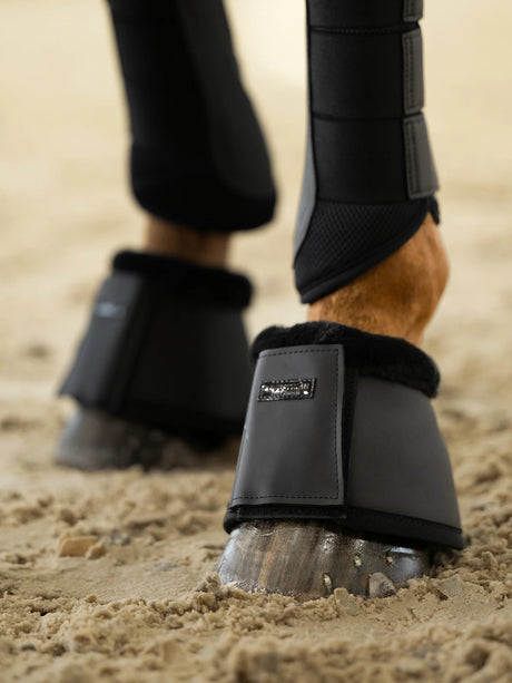 Equestrian Stockholm Fleece Bell Boots All Black