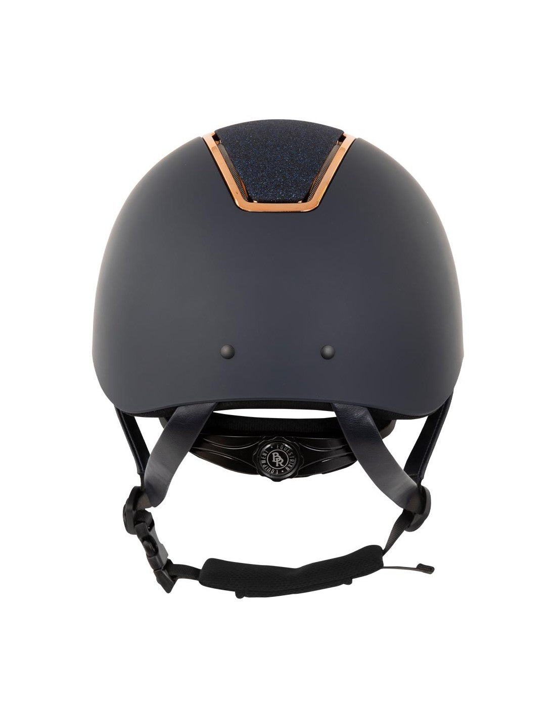 BR Equestrian Omega Helmet Painted Glitter Navy/Rose Gold