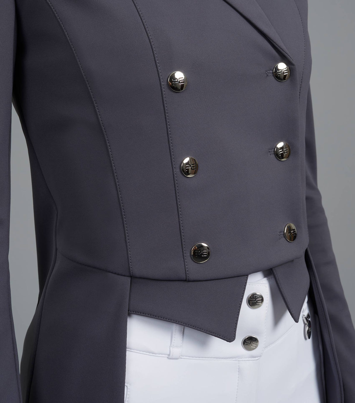 Premier Equine Capriole Ladies Short Tail Dressage Jacket Grey