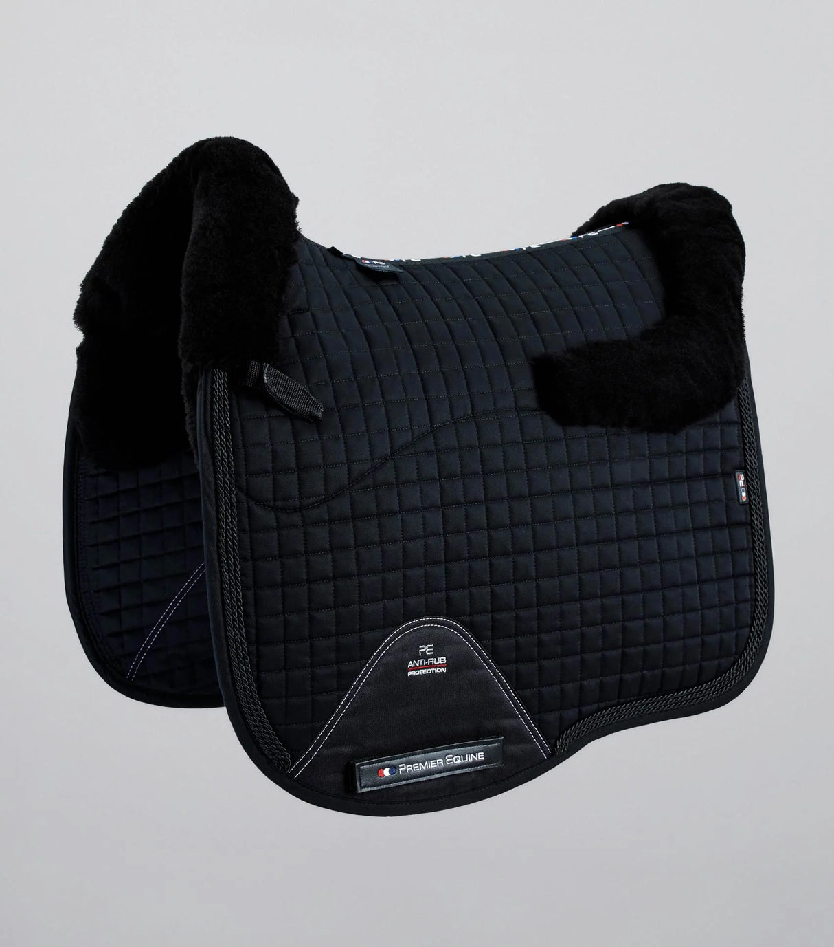 Premier Equine Merino Wool European Dressage Saddle Pad Black/Black