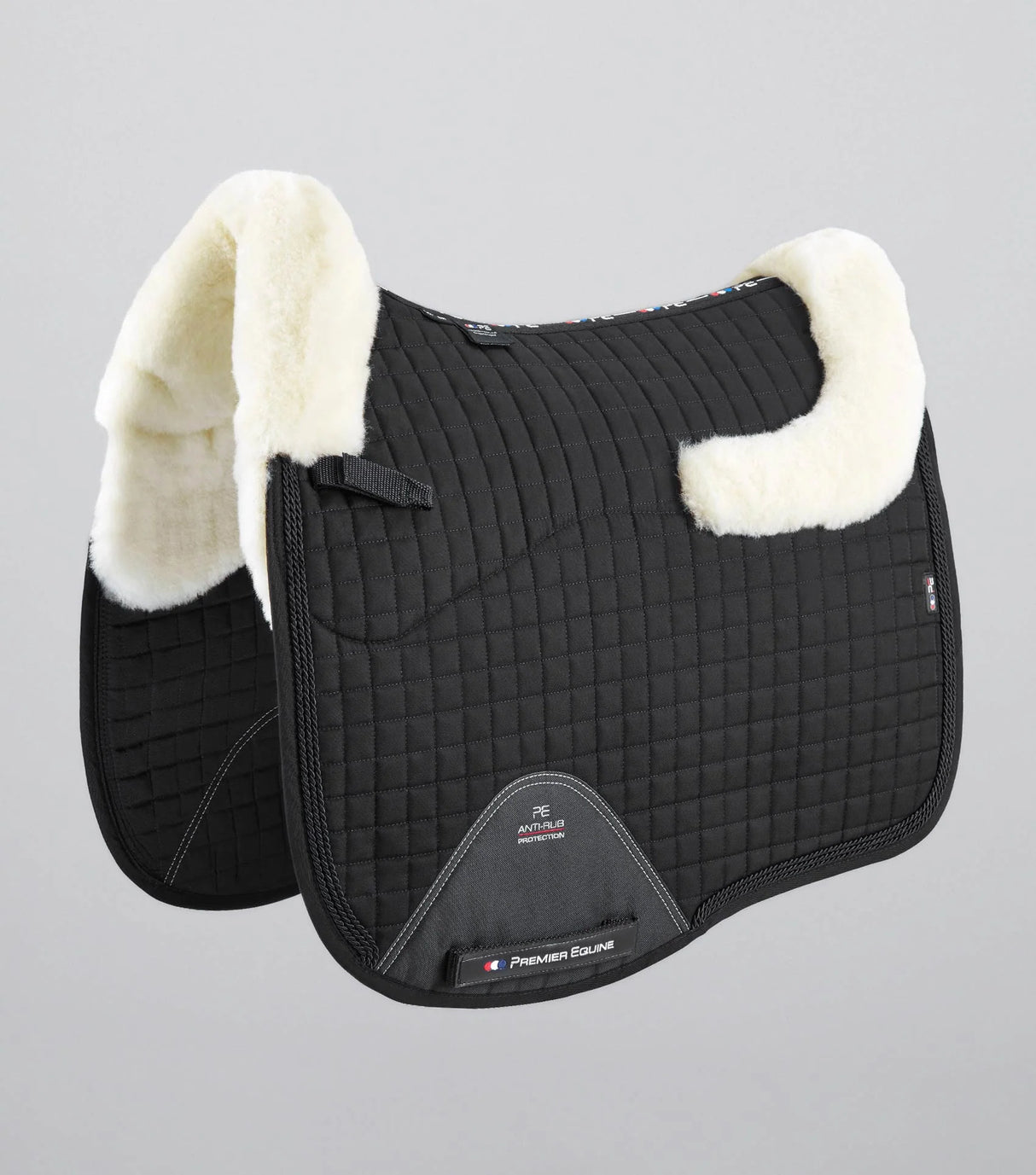 Premier Equine Merino Wool European Dressage Saddle Pad Black/Natural