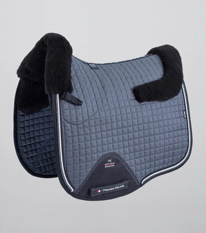 Premier Equine Merino Wool European Dressage Saddle Pad Grey/Black