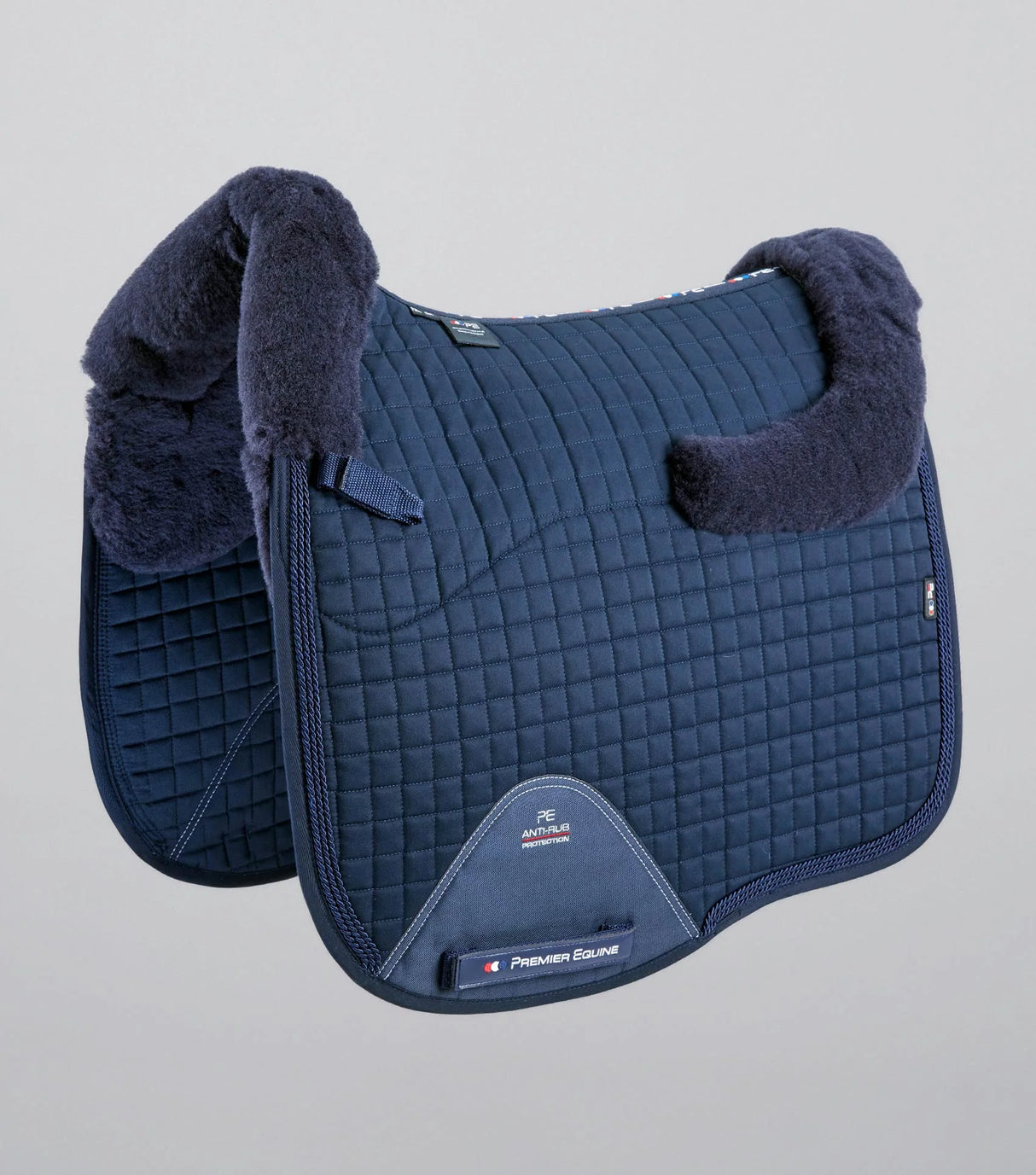 Premier Equine Merino Wool European Dressage Saddle Pad Navy/Navy