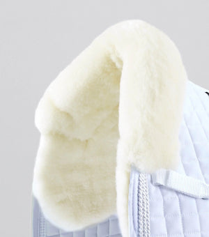 Premier Equine Merino Wool European Dressage Saddle Pad White/White