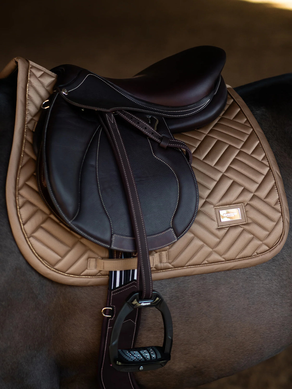 Equestrian Stockholm Jump Saddle Pad Modern Champagne