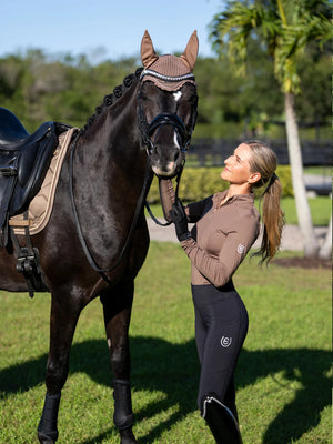 Equestrian Stockholm Ear Bonnet Champagne