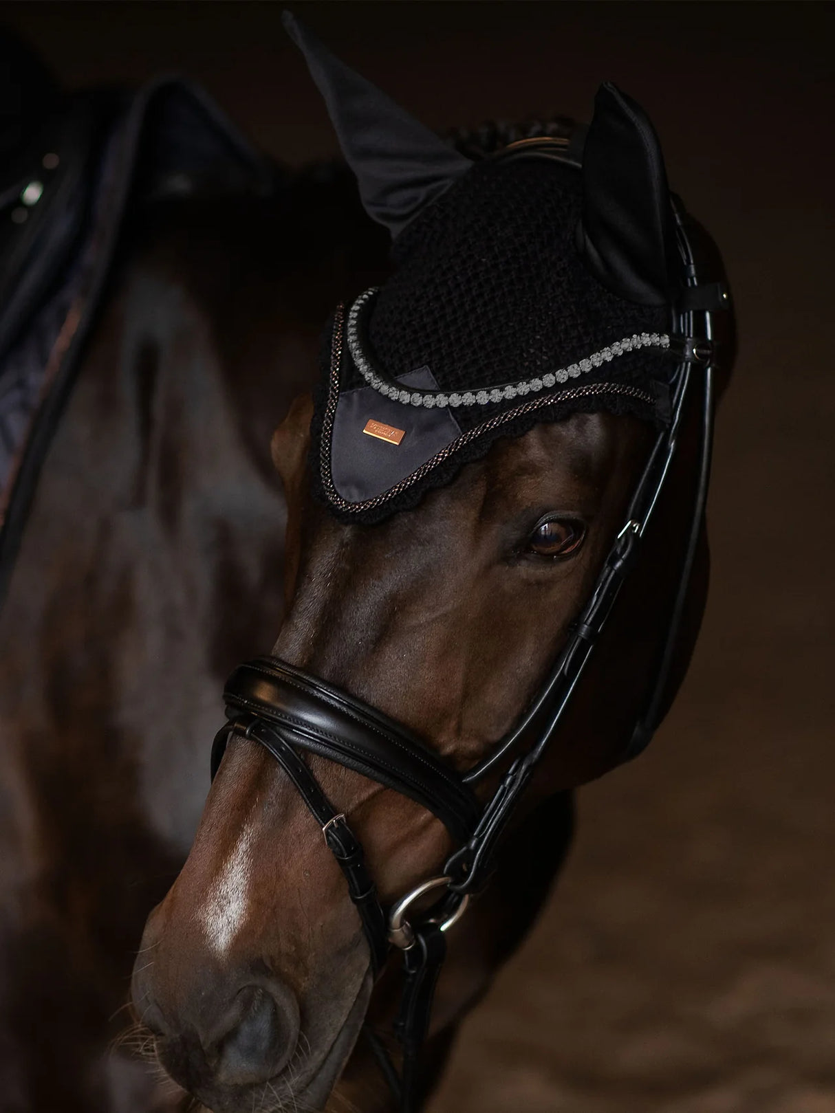 Equestrian Stockholm Ear Bonnet Dark Ocean