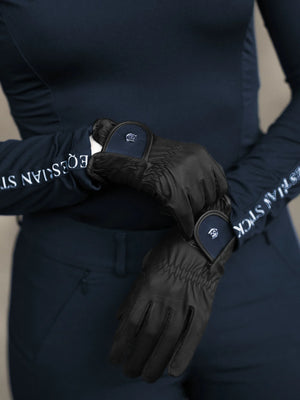 Equestrian Stockholm Motion Riding Gloves Dark Ocean