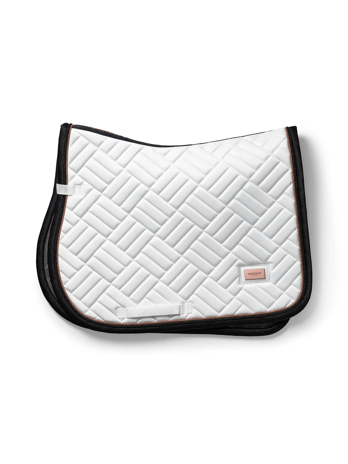 Equestrian Stockholm Jump Saddle Pad Modern White Dark Ocean