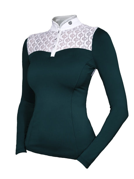 Equestrian Stockholm Crystal Champion Long-Sleeve Top Dramatic Monday