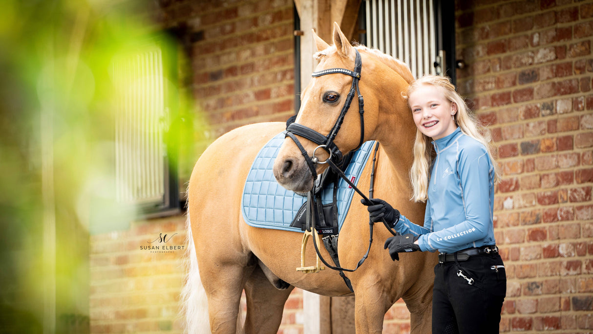 LeMieux Loire Memory Dressage Square Saddle Pad Ice Blue