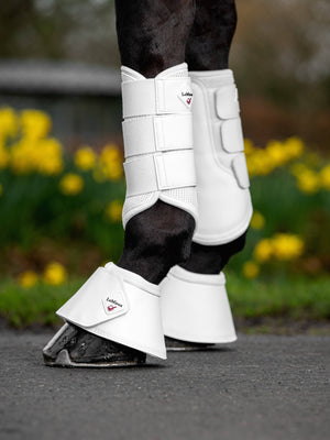 LeMieux Leather Over Reach Boots White