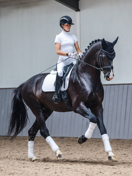 LeMieux Cotton Dressage Square Saddle Pad White