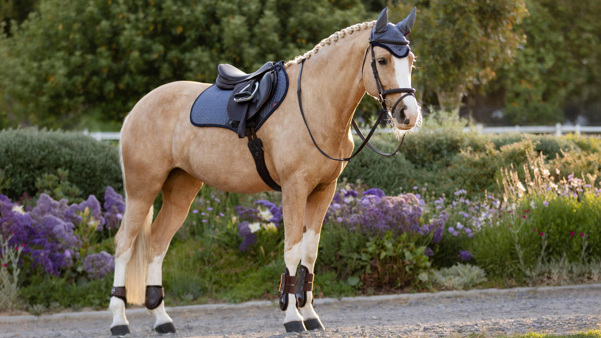 LeMieux Suede Close Contact Saddle Pad Jay Blue