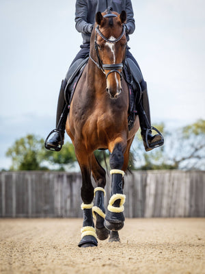 LeMieux Motionflex Dressage Boots with Fleece Edge Black/Natural