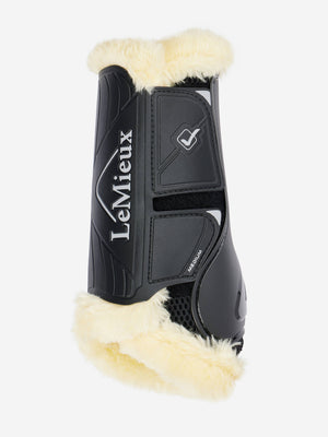 LeMieux Motionflex Dressage Boots with Fleece Edge Black/Natural