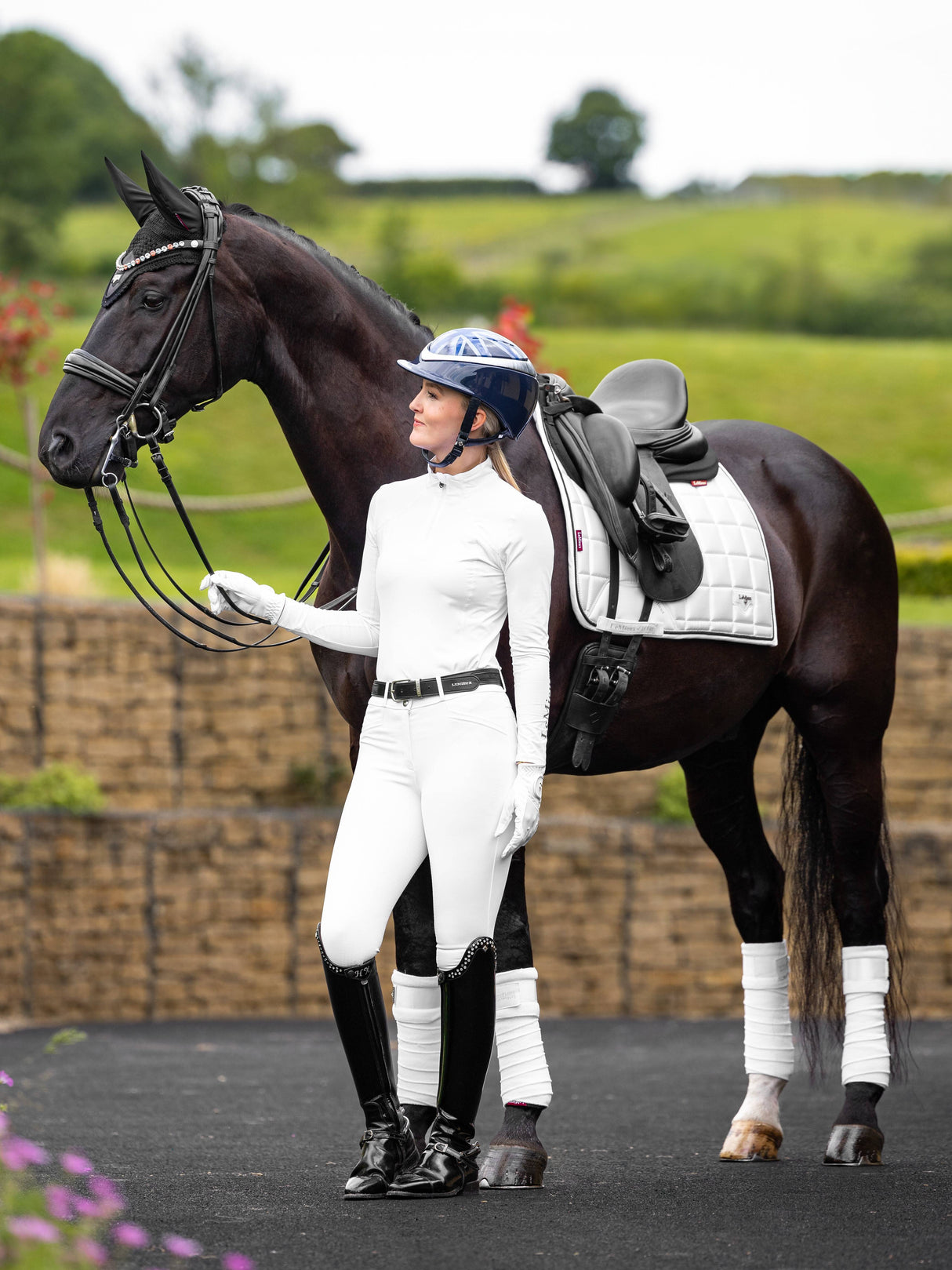 LeMieux Loire Dressage Saddle Pad White/Black