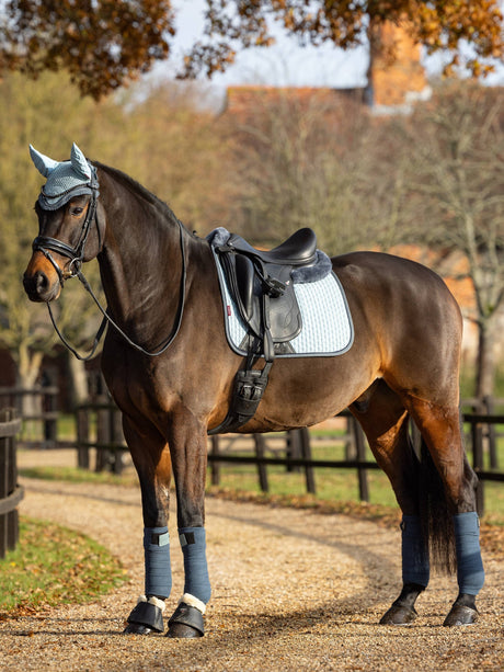 LeMieux Suede Dressage Square Saddle Pad Glacier