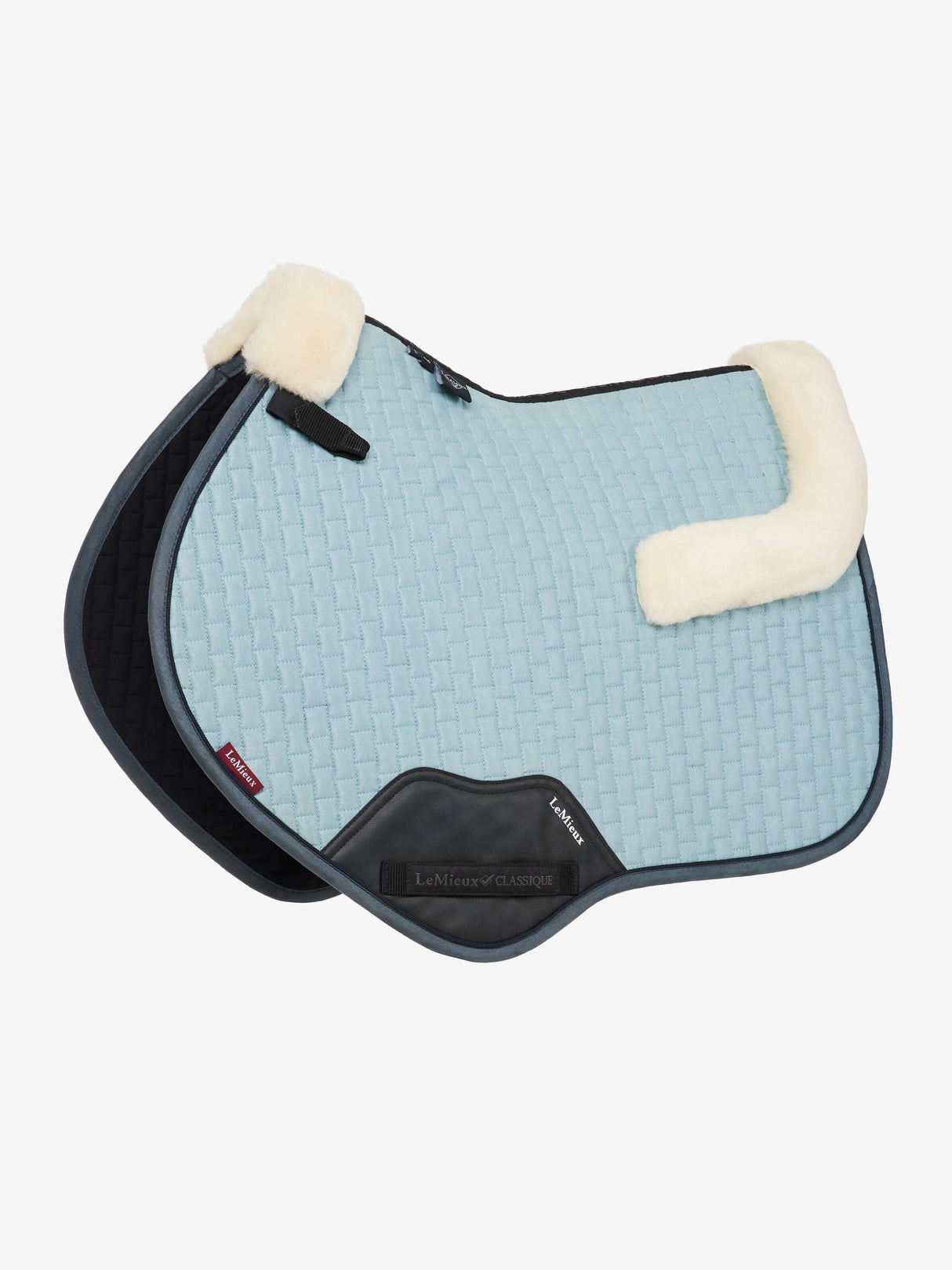 LeMieux Merino+ Suede Close Contact Square Jump Saddle Pad Glacier